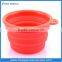 Portable folding plastic pet bowl silicone pet bowl pet food bowl