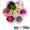 Multifunctional Round Shape 7 Cavity Ice Popsicle Mold and Baby Feeding Silicone Plate