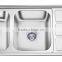 Stainless Steel Double Bowl Butterfly Corner Kitchen Sink with Drainboard GR-620
