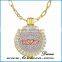 High Quality Gold Coin Locket Disc Holder Pendant Necklace