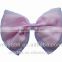 Custom beautiful ribbon butterfly bow, polyester grosgrain purple ribbon bows white satin ribbon bows
