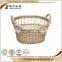 hot sale high quality stand Accept OEM rustic hinging unique aluminum handles wicker basket no handles