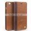 QIALINO Drop Shipping Case, Full Grain Genuine For iPhone 6 Case Leather Wallet Stand Cover For iPhone6 plus