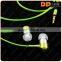 China wholesale high glow earbuds metal ear piece luminous LED earphone with microphone