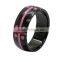 Roman Numeral Dual Spinner Ring His and Hers Gold black and Silver Tricolor Stainless Steel Ring
