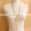 MYLOVE Fashion gold plated necklace cute butterfly leaf pendant long polo chain sweater necklace HOT MLSC-17