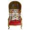 Antique style wooden hotel chair princess chair in bird nest appearance