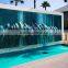 Glass Water Fountains With Stainless Steel Frame LED Changing Color