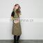 Girls khaki long vest belted sleeveless GuangZhou women clothes 2016