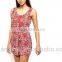 adult red jumpsuit women 2015 new print rayon jumpsuit custom printing one piece jumpsuit
