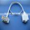 Ribbon Extension OBD2 Pass Through Male/Female to Male Cable