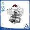304 316L/R electric female three way ball valve