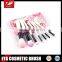 7pcs flower wallet make up brushes set