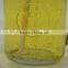 wholesale glass mason jar with handle and paper straw, metal lid 480ML scale mark