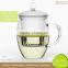 Odd-Shaped Artistic Handcrafted High Quality Double Glass Tea Pot