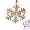 Xmas Ornament VICACCI 14K Yellow Gold Plated Metal Xmas Snowflake with Pink Crystals from Swarovski