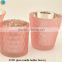 Embossed design Wonderful Fuchsia Pink Vintage Glass Candle Holder
