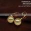 10-11 mm golden south sea pearl earrings
