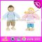 2016 New fashion baby toy wooden puppet doll for sale W06D012