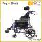 TRW958LBCGPY Reclining Wheel Chair with reclining high back, adjustable headrest