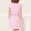 2017 summer new children's cotton school girl belted plaid dress