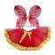 Wholesale New Style Girls Butterfly Fairy Wings with glitter Tutu Sets