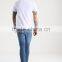 MGOO Latest Blank Organic Cotton T Shirts Mens White Fitness T Shirt Embroidered With Flora