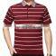 high quality business casual short sleeve stripe polo collar t shirts
