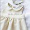 Lovely Kids Clothing Wholesale Baby Girl Plain Pink Flutter Sleeve Girls Birthday Dresses