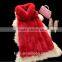 2017 Newest Design Long Woman Real Fox Fur Vest With Hood Natrual Raw Colour--pc-250