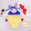 S60676B 2017 Baby girl one piece swimsuit kids set children swimming dot beach clothing