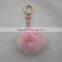 Myfur Customized Colorful Real Rabbit Fur Pom Pom Keychain Accessory for Bag