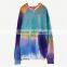 2017 OEM Spring Round Neck and Long Sleeves Oversized Tie-dye Sweat Hoodie