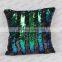 5mm Gold Luxury Thunder Laser Reversible Double Side Sequin Fabric Pillow Wholesale China