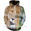 yellow maple ribbon 3D pinted hoodies/blue n plus size unisex 3D printed sweatshirt hoodies/hot sell Christmas 3D hoodies