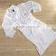 Good Quality White Unisex Velvet Velour Terry Hotel Bathrobe With Embroidered Logo