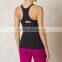 fitness apparels black plain tight fashion running shirts ladies gym vest