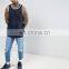 OEM new arrival fashion summer vest navy white cotton material quick dri fit sleeveless custom longline tank top