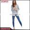 Custom Outdoor Casual Notch Lapel Open Front 70% Cotton Coats Textured Lady Woman Winter Coat