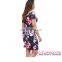 Plus Size Purple Elegant Off Shoulder Floral Bardot Dress