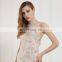 EB2619 Sexy Luxury Halter Top Beading Silver Lace Mermaid Trumpet Prom Dress