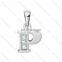 Fashion Jewelry Stainless Steel Charms Alphabet Letter P Pendant