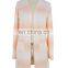 Yarn Dyed Long Knitted Young Lady Cardigan Youth Clothing