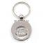 High quality zinc alloy material custom shopping trolley coin keyring