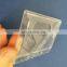 Horizontal clear plastic id badge card holder for one id card