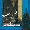 Santa Claus Moonlight Town Christmas Wall Sticker for Glass window Showcase festival home decoration wallpaper New Year stickers