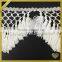 White decorative rayon fringe trim silk tassels for sarees wholesale FT-009