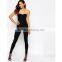 Newest style sweetheart neck design sexy women backless strapless jumpsuit 2016