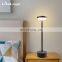 2020 Nordic Design Round Modern Reading Desk Lamp Hotel Side Rechargeable Battery LED Table Lamp