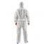 Work Uniform Wear Coveralls SMS Coverall White Disposable